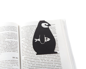 Royal Penguin Novelty Bookmark - Small Bookish Gift for Bestie, Bookworms, and Book Club Party Favors - Atelier Article