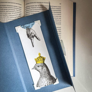 Paper Bookmark "Pigeon Queen and The Guiding Hand." - Atelier Article