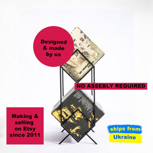 Premium Quality Hand Welded Two Tier Vinyl Record Stand "2Romb" - Atelier Article