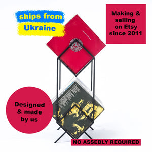 Premium Quality Hand Welded Two Tier Vinyl Record Stand "2Romb" - Atelier Article