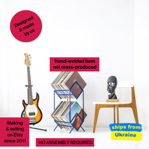 Premium Quality Hand Welded Two Tier Vinyl Record Stand "2Romb" - Atelier Article