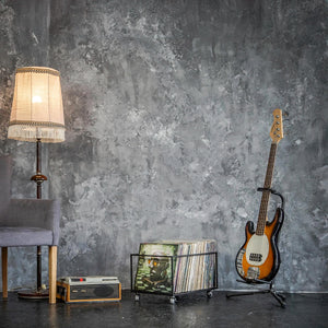 Premium Quality Vinyl Record Crate on Soft Rubberised Rotating Wheels - Atelier Article