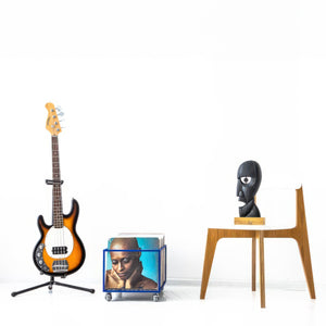 Premium Quality Vinyl Record Crate on Soft Rubberised Rotating Wheels - Atelier Article