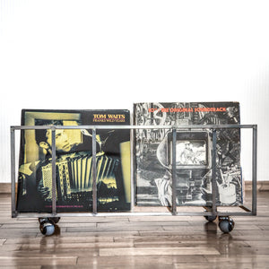 Premium Quality Wide Vinyl Record Crate "Twins" on Wheels - Atelier Article