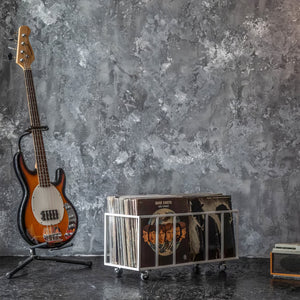 Premium Quality Wide Vinyl Record Crate "Twins" on wheels - Atelier Article
