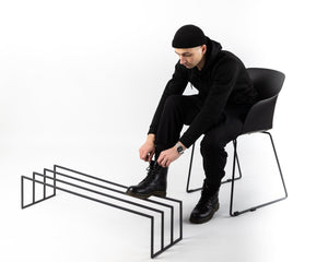 Skinny Black Metal Shoe Rack - Atelier Article