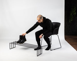 Skinny Black Metal Shoe Rack - Atelier Article