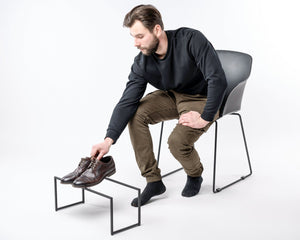 Skinny Black Metal Shoe Rack - Hand Welded Shoe Storage for Stylish Home - Atelier Article