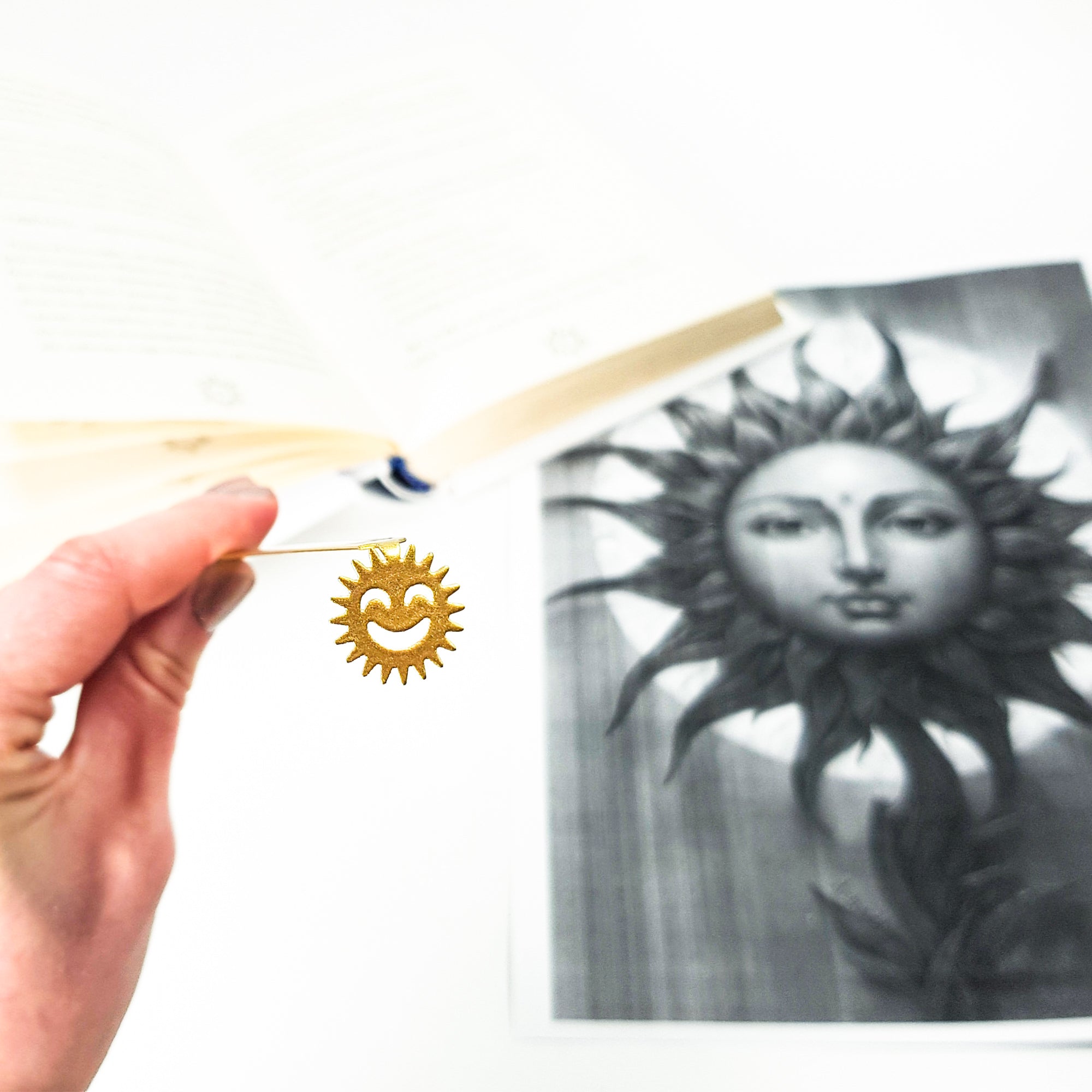 Smiling Sun Metal Bookmark – A Little Sunshine Between the Pages - Atelier Article