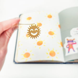 Smiling Sun Metal Bookmark – A Little Sunshine Between the Pages - Atelier Article