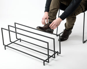 Stylish and Functional Stainless Steel Shoe Rack for Entryway Organization - Atelier Article
