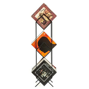 Premium Quality Hand-Welded Three Tier Metal Stand for Vinyl Records "3Romb" - Atelier Article