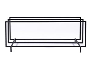 Two-tier stainless steel shoe rack, full length view - Atelier Article