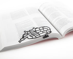 Map of USA Bookmark - Unique Small Bookish Gift for Best Friend and USA-Loving Bookworms - Atelier Article