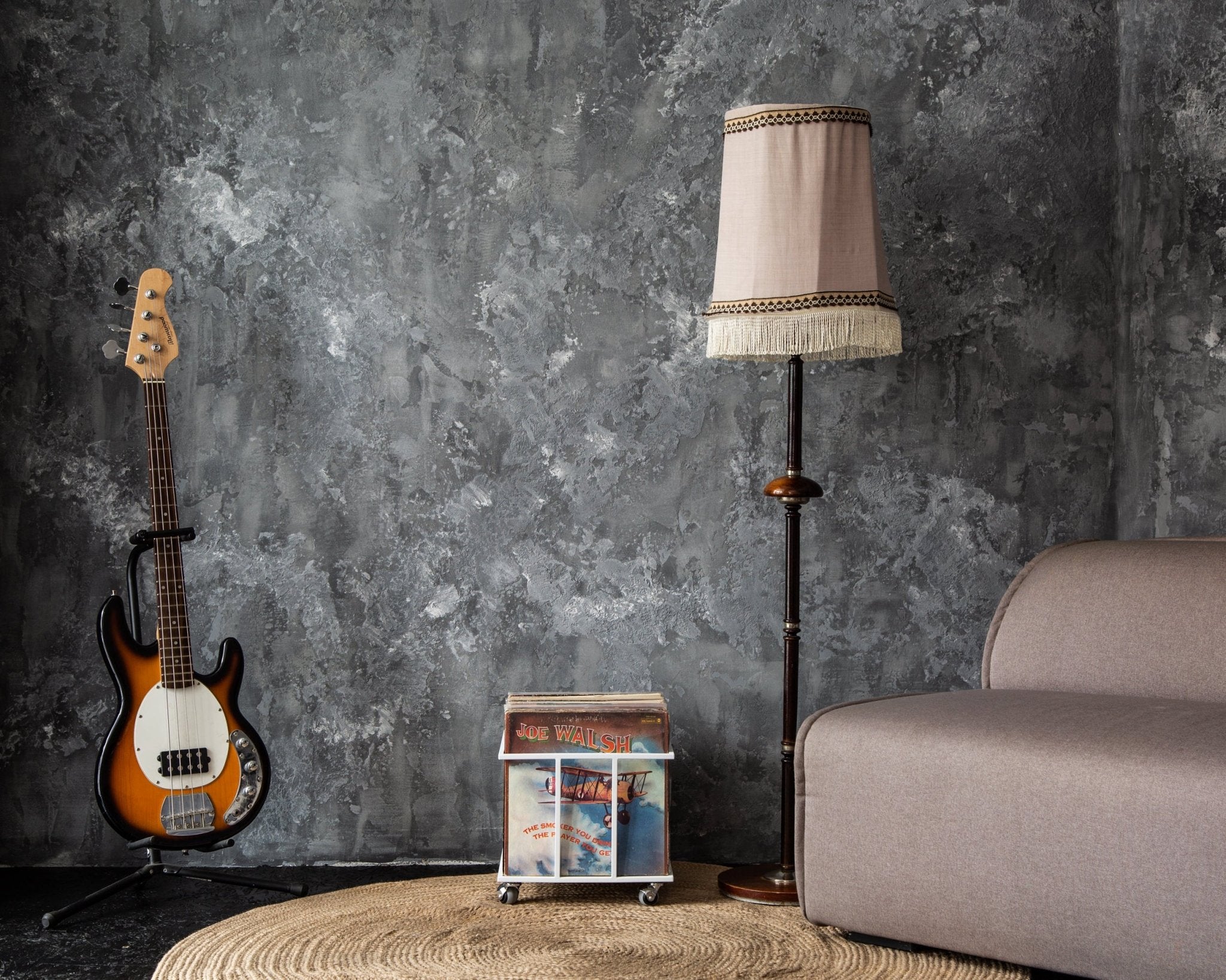 Compact White Metal Vinyl Record Crate "II" on Wheels - Atelier Article