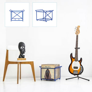 Premium Quality Hand-welded Vinyl Record Metal Crate With Handles. - Atelier Article