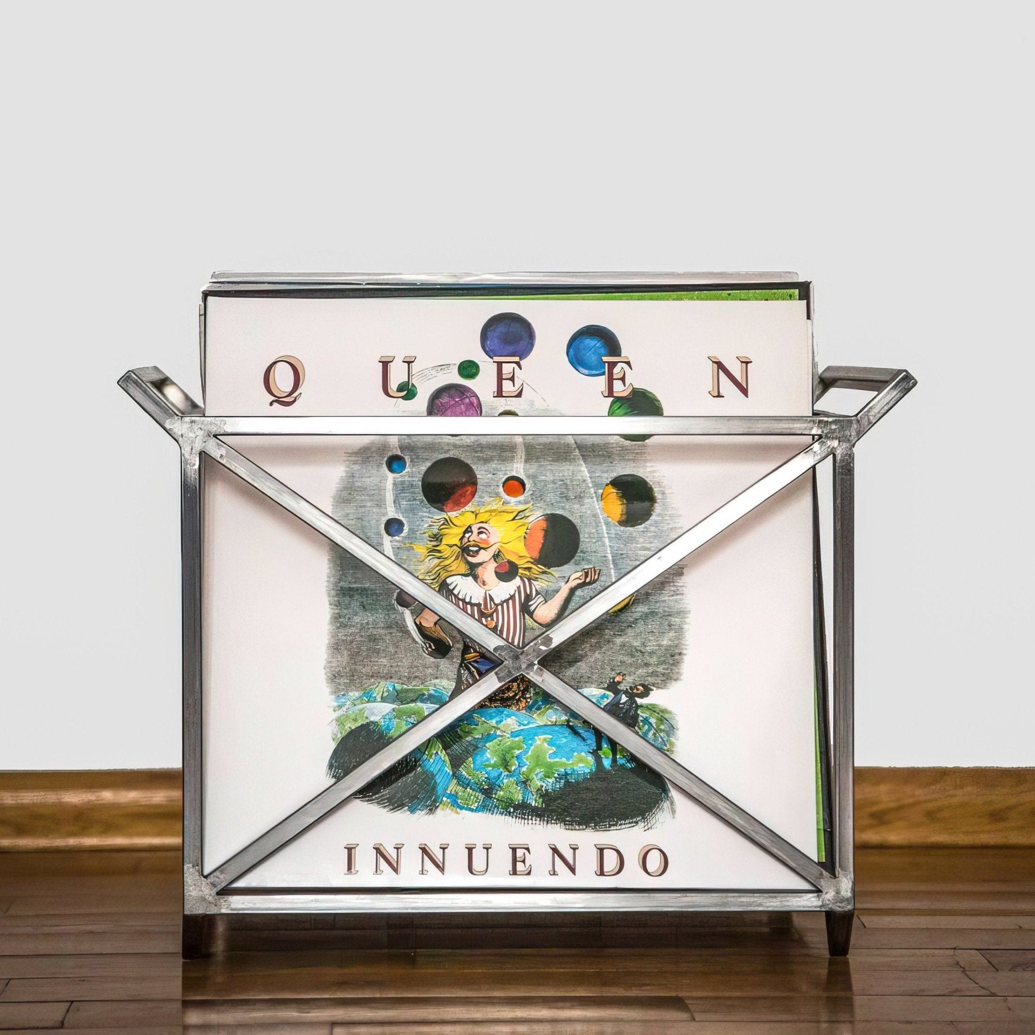 Premium Quality Hand-welded Vinyl Record Crate With Handles. - Atelier Article