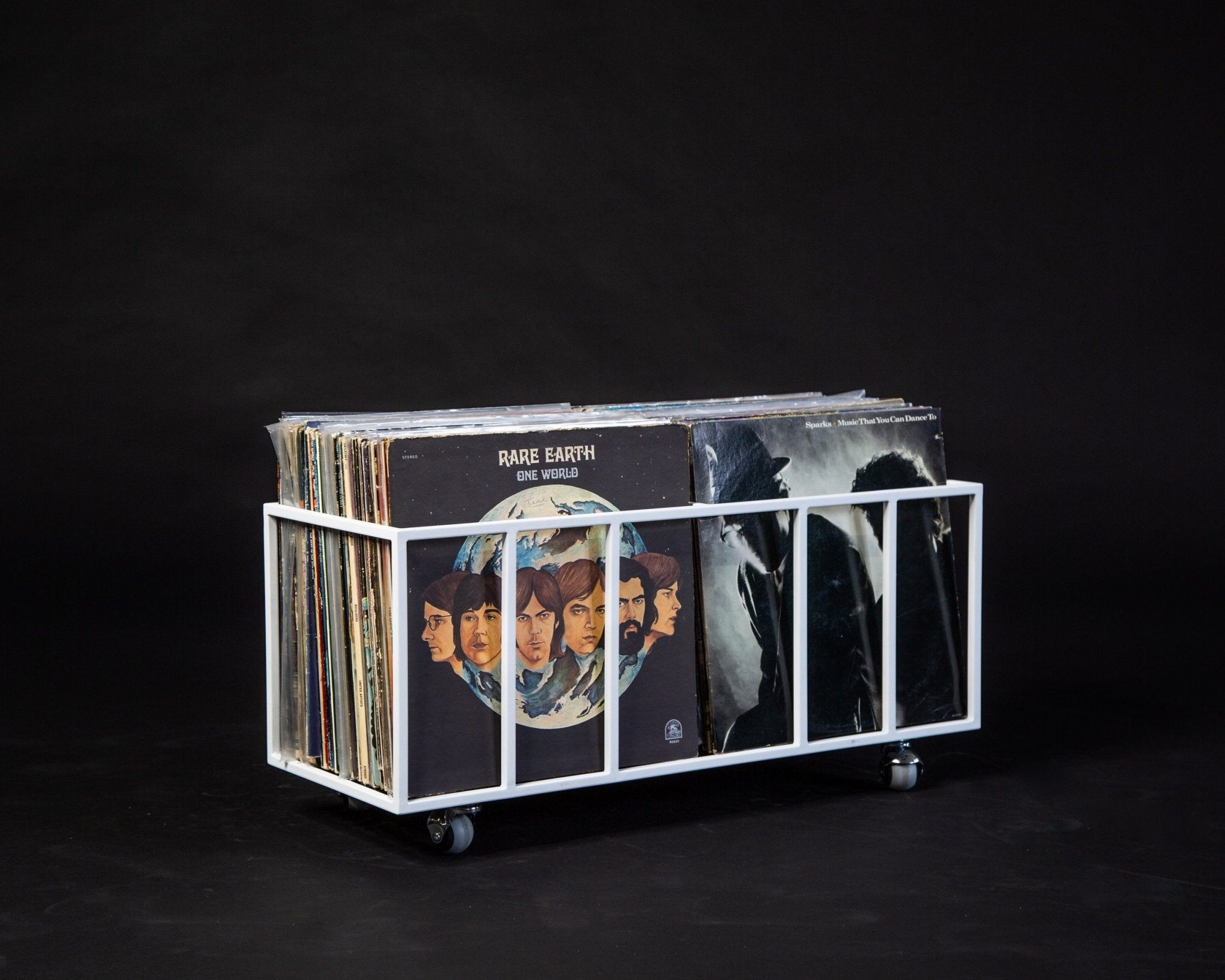 Premium Quality Hand-Welded Vinyl Record Compact Crate "TWINS". - Atelier Article