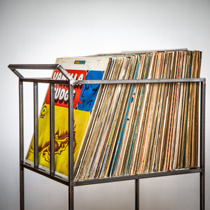 Premium Quality Hand-welded Vinyl Record Storage, Double Deck LP Record Cart on Wheels - Atelier Article