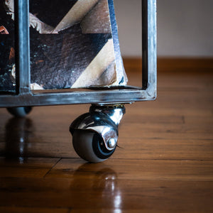 Premium Quality Hand-welded, Vinyl Record Storage, Double Deck LP Record Cart - Atelier Article