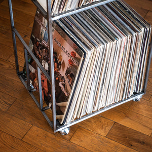 Premium Quality Hand-welded, Vinyl Record Storage, Double Deck LP Record Cart - Atelier Article