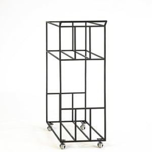 Premium Quality Hand-welded, Vinyl Record Storage, Double Deck LP Record Cart on Wheels - Atelier Article