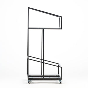 Vinyl Record Storage, Double Deck Shopping Cart Style Mobile LP Record Storage. - Atelier Article