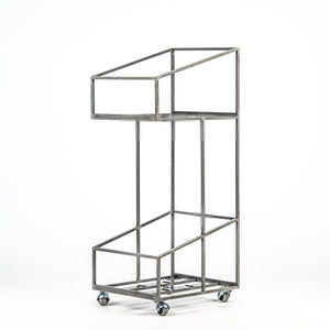 Vinyl Record Storage, Double Deck Shopping Cart Style Mobile Record Stand. - Atelier Article