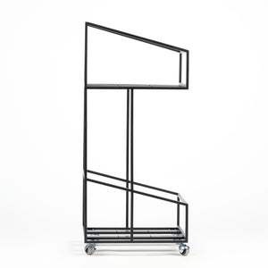 Vinyl Record Storage, Double Deck Shopping Cart Style Mobile Record Stand. - Atelier Article