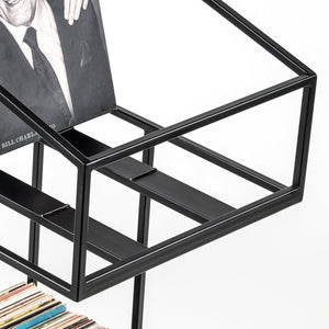 Vinyl Record Storage, Double Deck Shopping Cart Style Mobile Record Stand. - Atelier Article