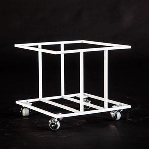 Premium Quality Hand-welded White Metal LP Record Crate "II". - Atelier Article