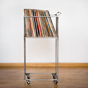 Premium Quality Hand-Welded Vinyl Record Mobile Cart for DJs.