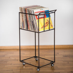 Premium Quality Hand-Welded Vinyl Record Mobile Cart for DJs