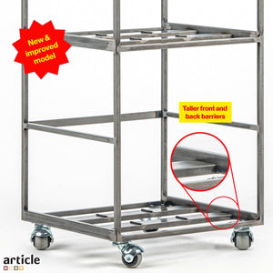 Premium Quality Hand-welded, Vinyl Record Storage, Triple Deck LP Album Mobile Stand - Atelier Article