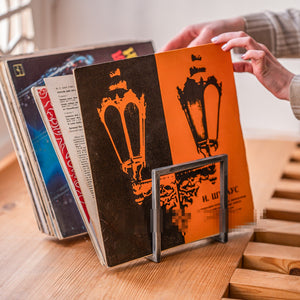 Premium Quality Hand-Welded Vinyl Record Triple Desktop Rack. - Atelier Article
