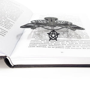 Witch Hour Metal Bookmark – Midnight Sorcery with Art Deco Wings - Atelier Article
