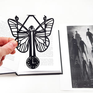 Witch Hour Metal Bookmark – Midnight Sorcery with Art Deco Wings - Atelier Article