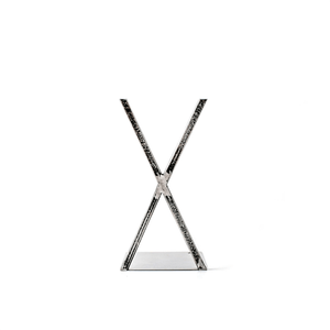 X - Shaped Steel Bookends – Sculptural Minimalism in Hand - Forged Metal - Atelier Article