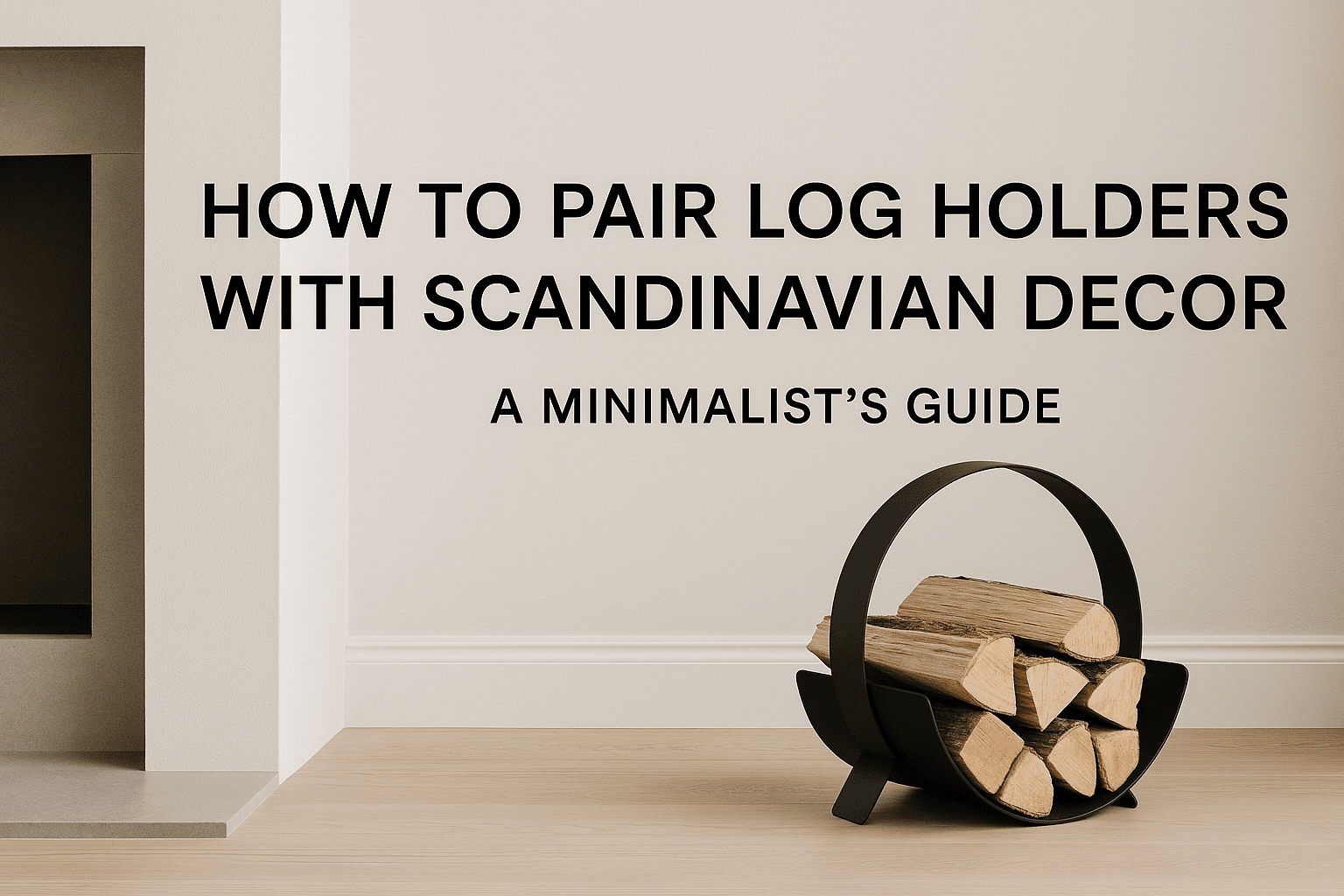 Banner for the blog post about scandinavian minimalist style log holders