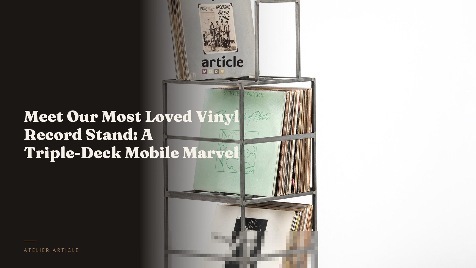 Triple-Deck vinyl record storage cart — 180 and 360 LP models
