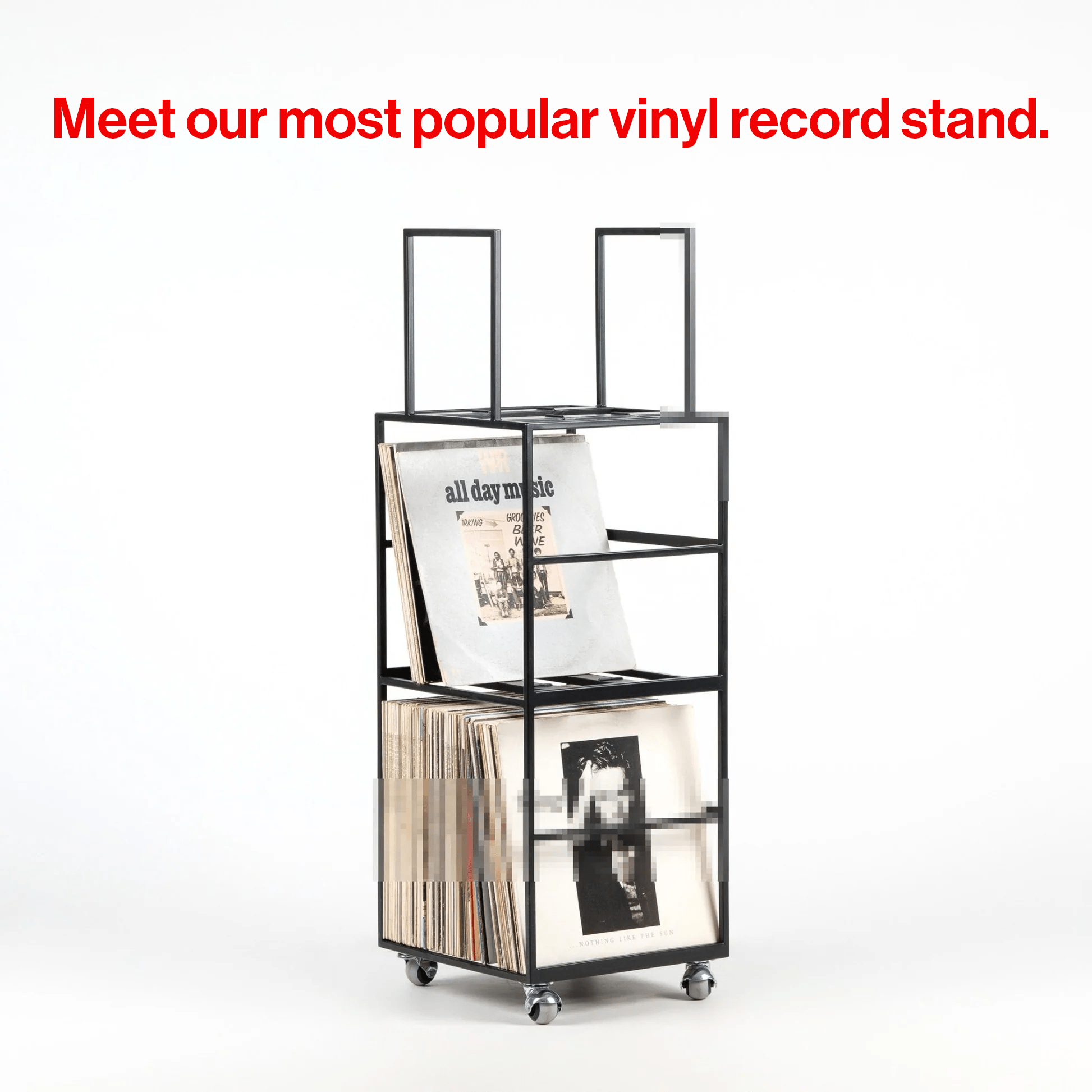 Meet Our Most Loved Vinyl Record Stand: A Triple-Deck Mobile Marvel - Atelier Article
