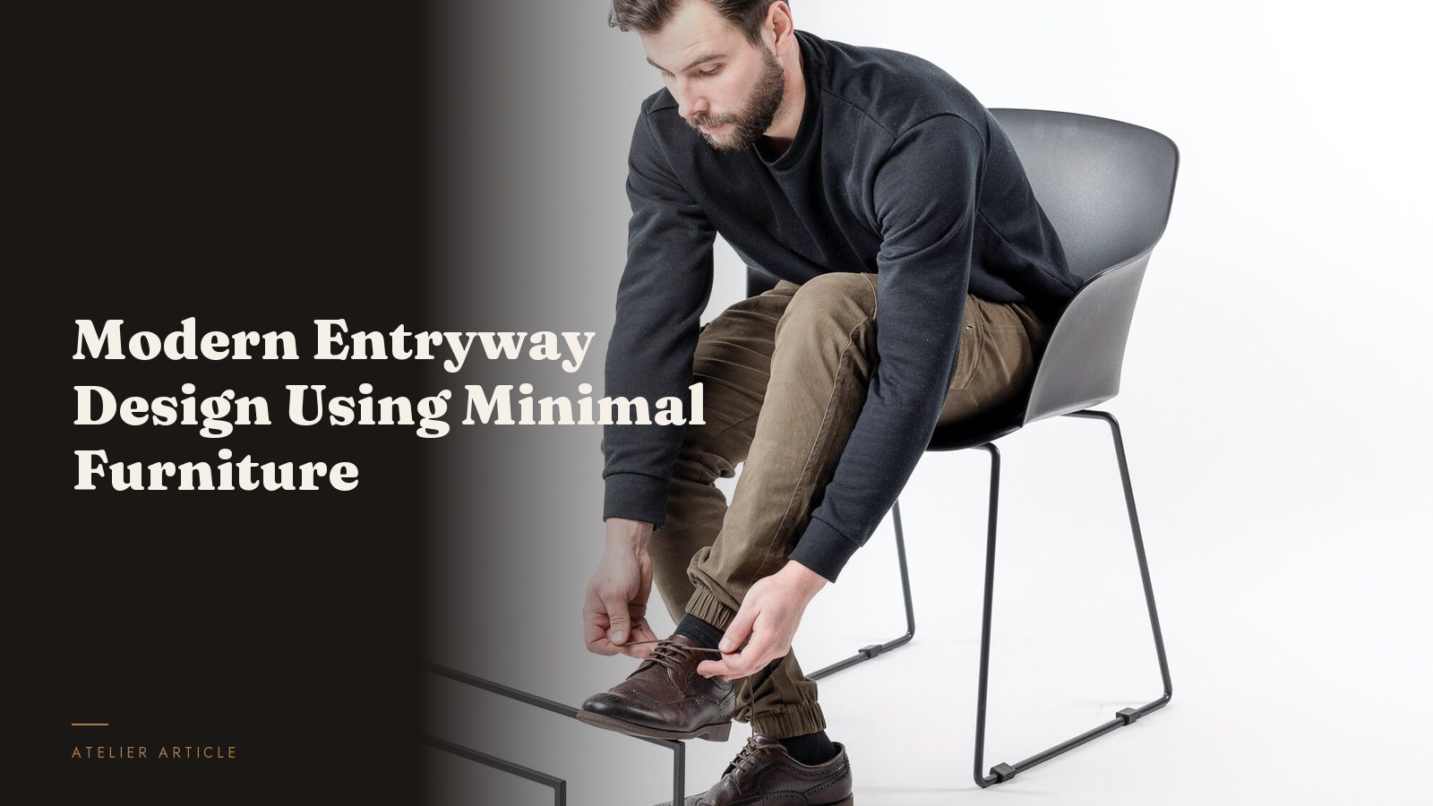 Slim black metal shoe rack in a modern small entryway