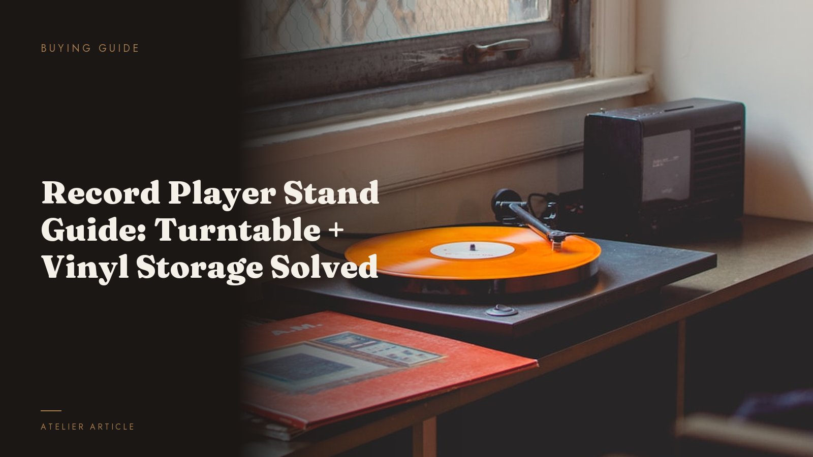 Record player stand with turntable in a listening room — Atelier Article