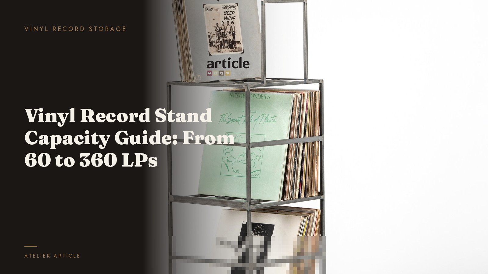 Vinyl Record Stand Capacity Guide: From 60 to 360 LPs — Triple-Deck Vinyl Record Storage Cart – New Improved Model