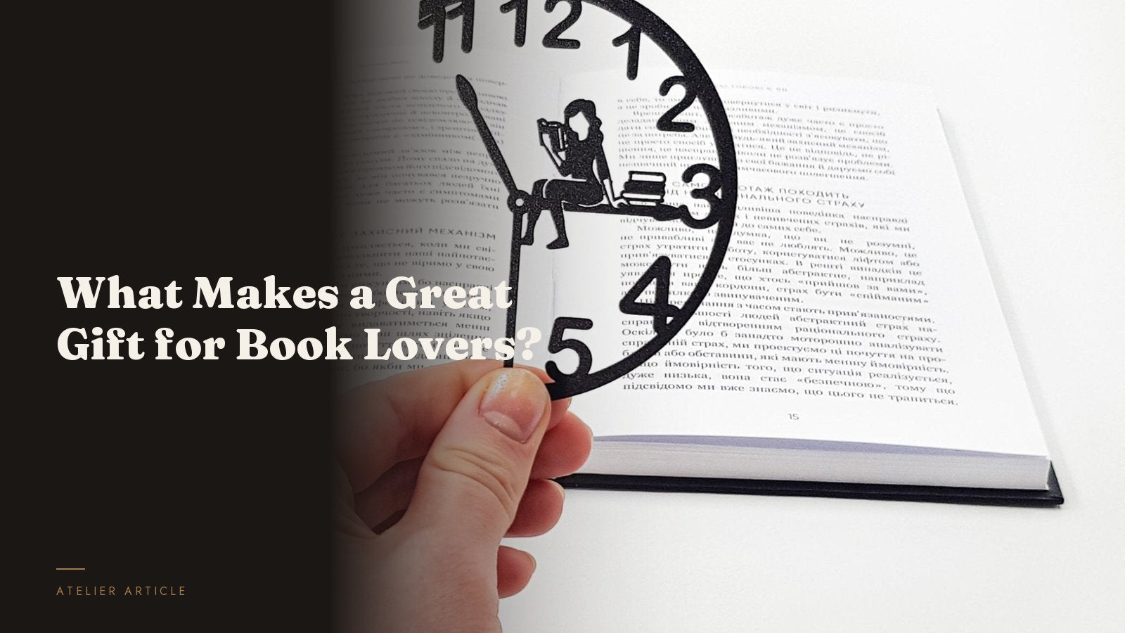 Book O’Clock metal bookmark — thoughtful gift for a book lover