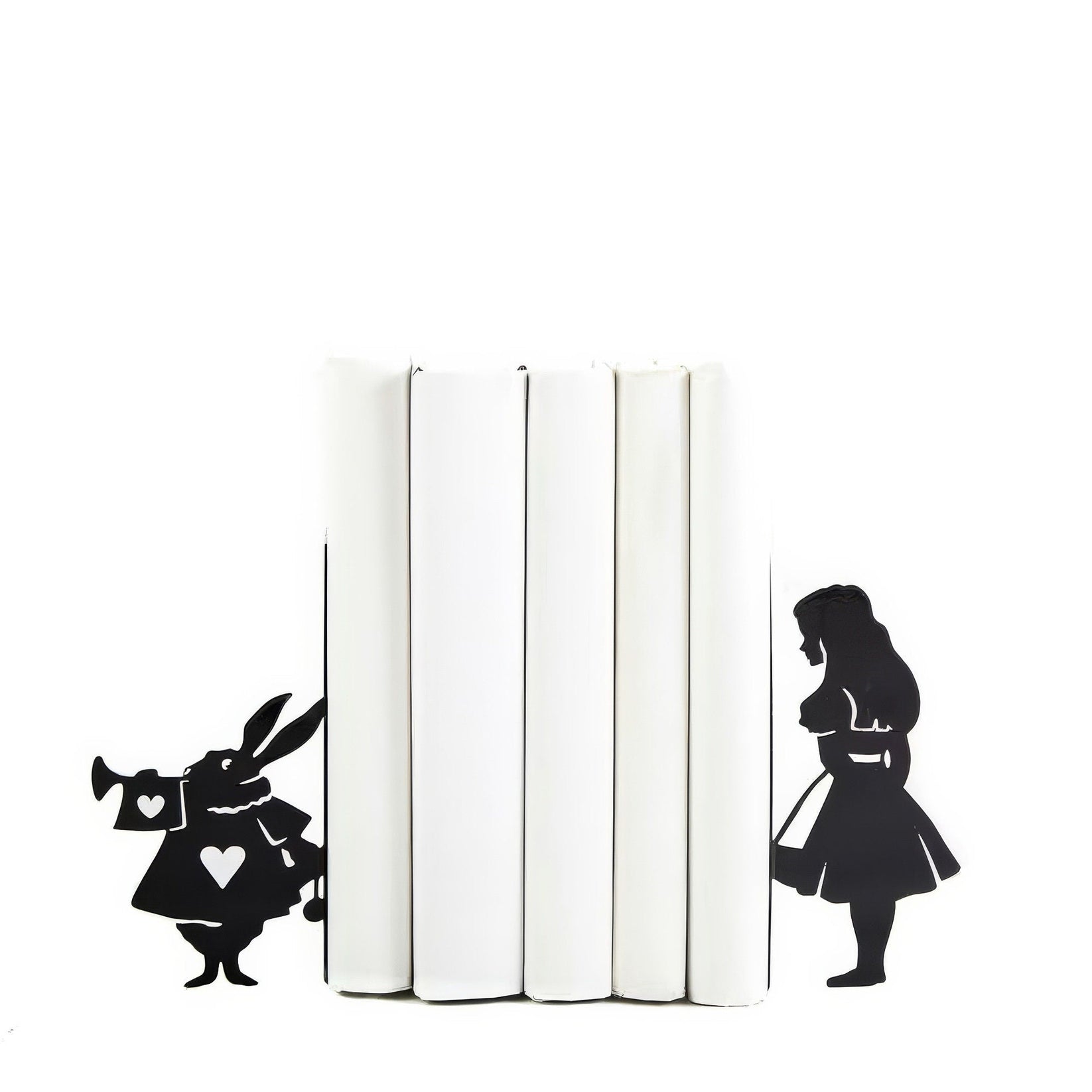 Alice in Wonderland Metal Bookends – hand-welded steel, made in Cherkasy Ukraine