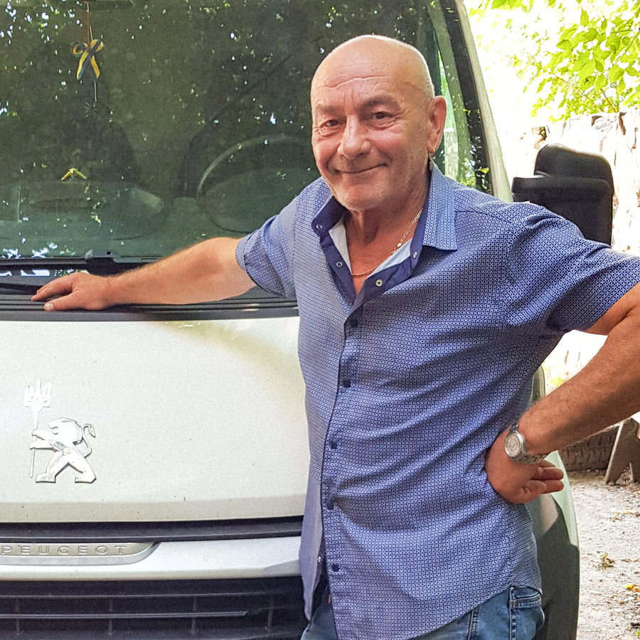 Sergey Ivanovich of Atelier Article preparing workshop deliveries in Cherkasy