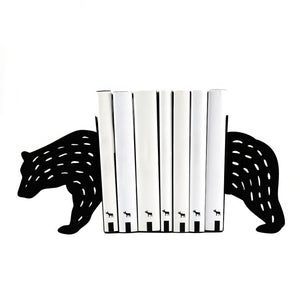 Bear Metal Bookends – laser-cut powder-coated steel, photo 1