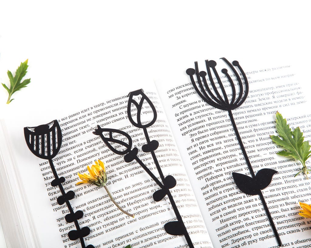 Bellflower metal bookmark several bookmarks shown side by side