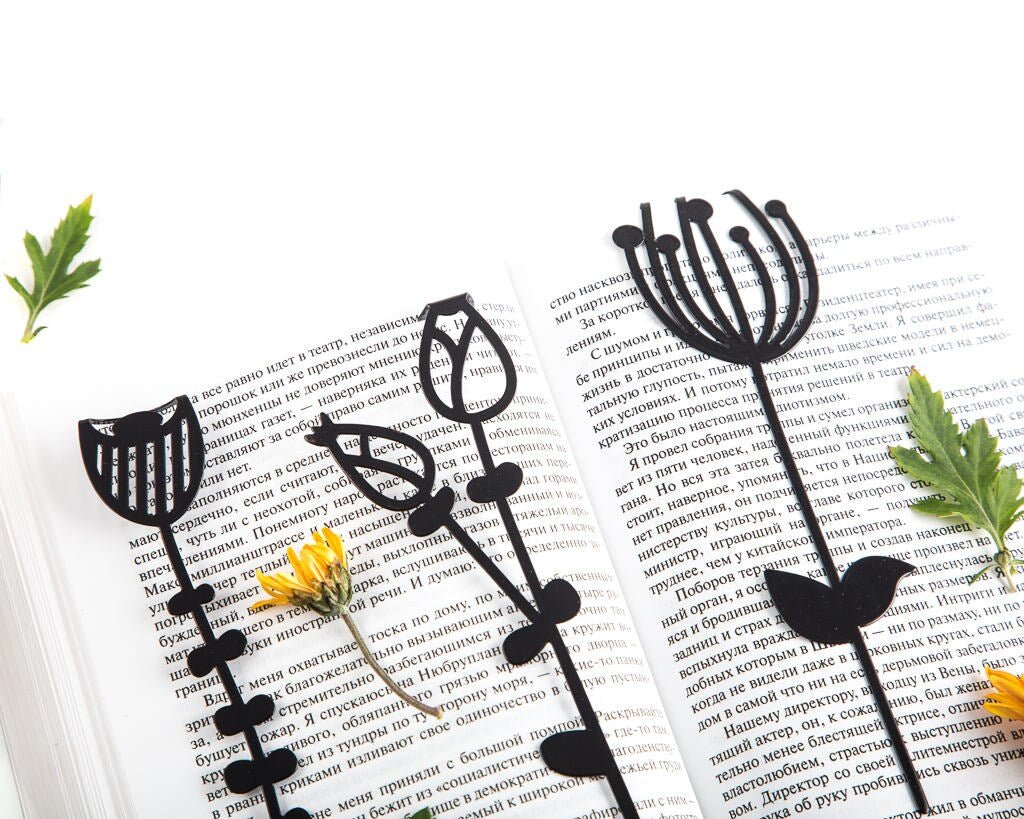Field Flowers metal bookmark shown together with other bookmarks from the range